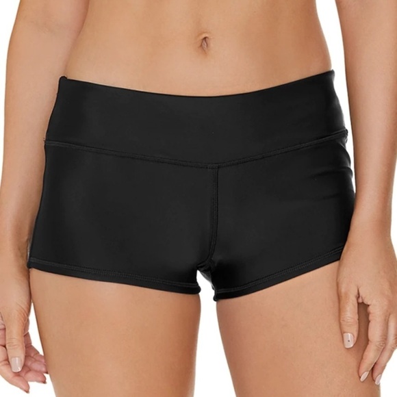 NWT Raisins Surf Shorts Swim Bikini Bottoms in Black - Picture 1 of 7